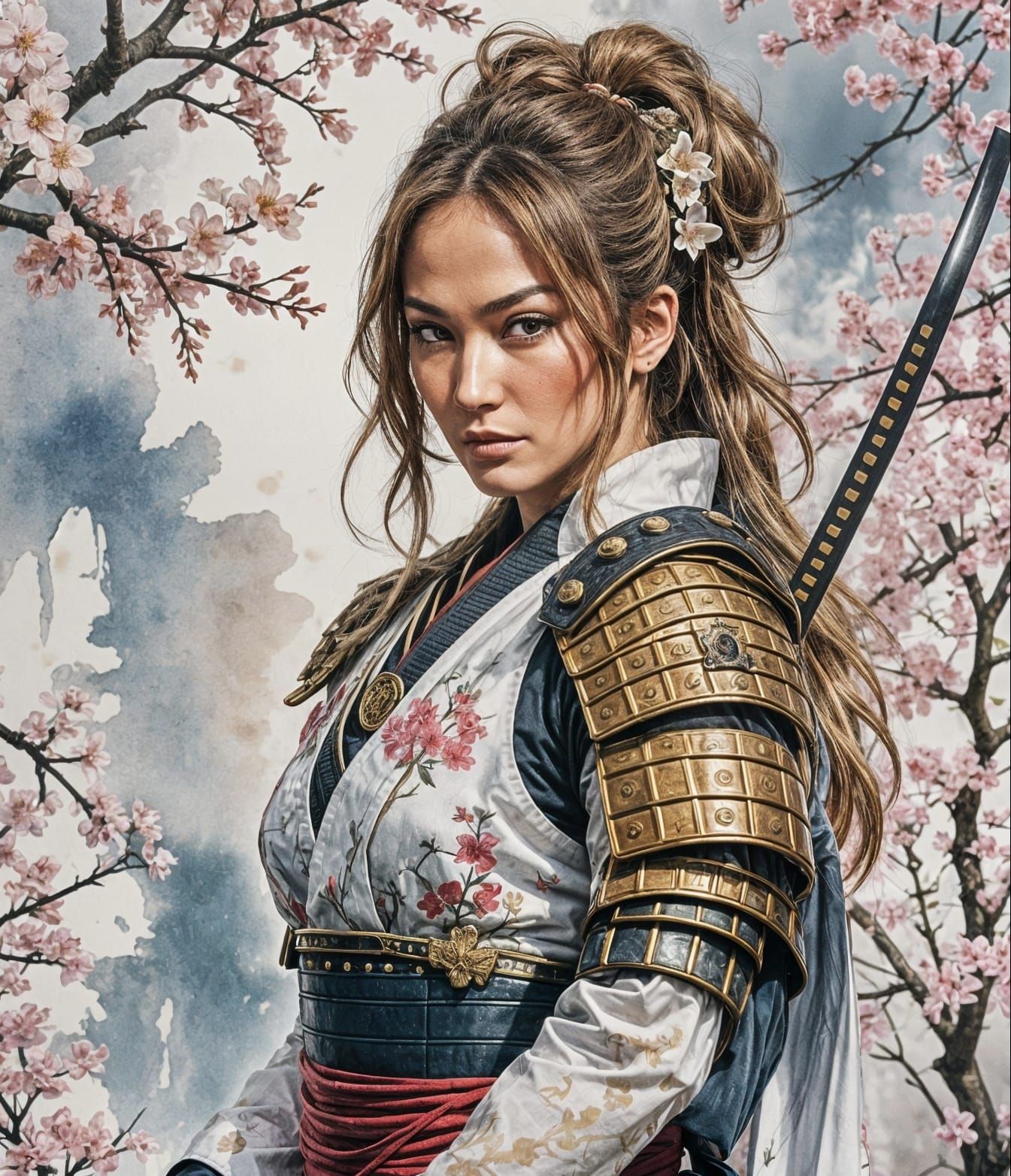 Jennifer Lopez as a Samurai Warrior