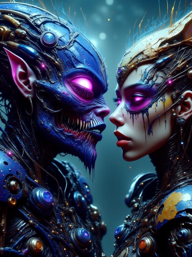 Human Faces Curious Aliens in Dramatic Concept Art