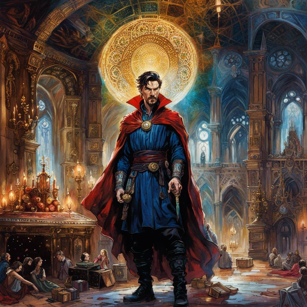 Doctor Strange in a Medieval Palace