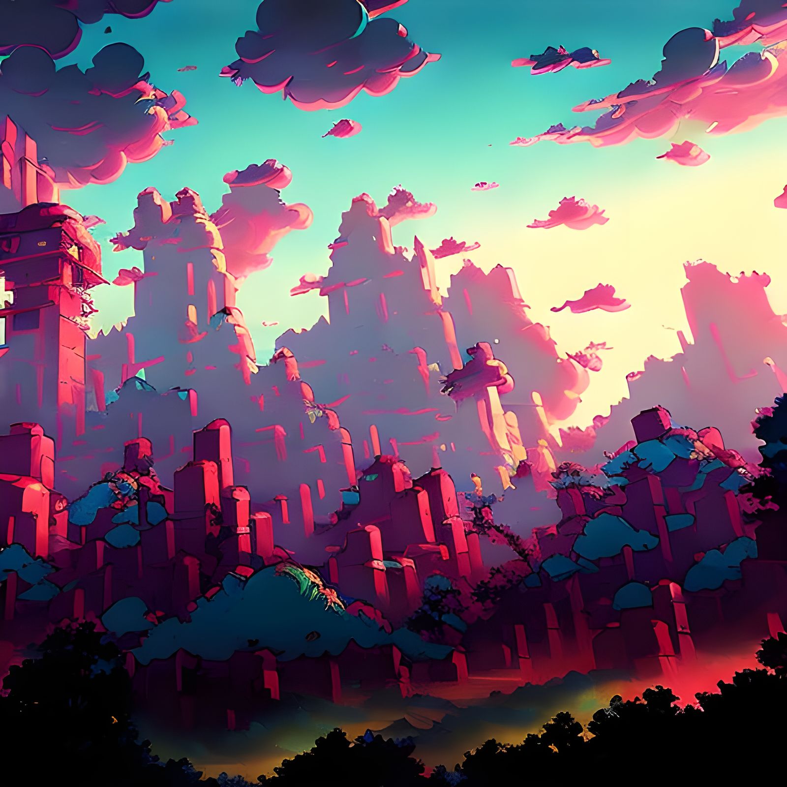 Surreal Cloudscape Inspired by Masters of Art