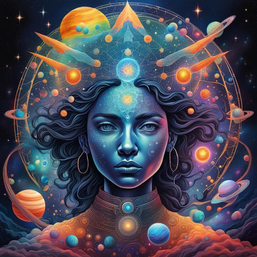 Holographic Astral Cosmic Sonho Illustration