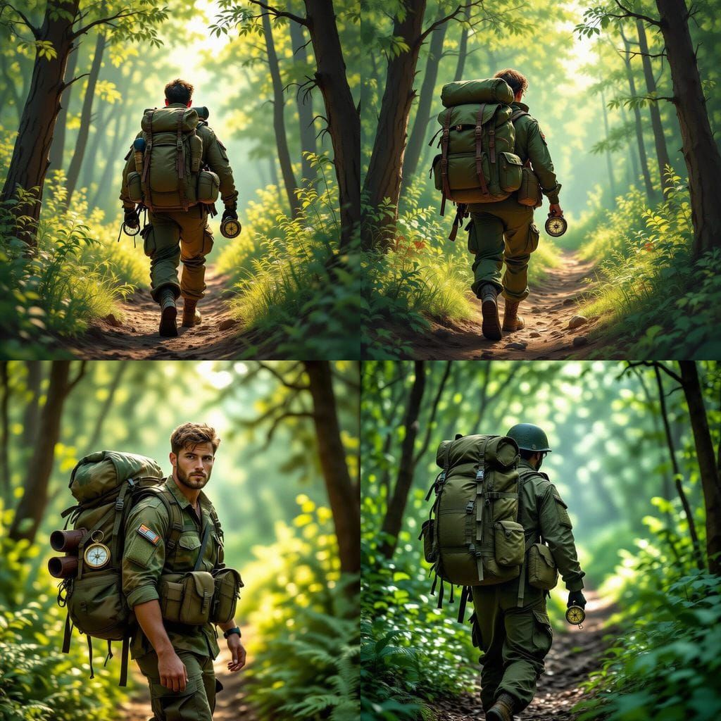 IDF Soldier Navigates Forest with Hiking Gear