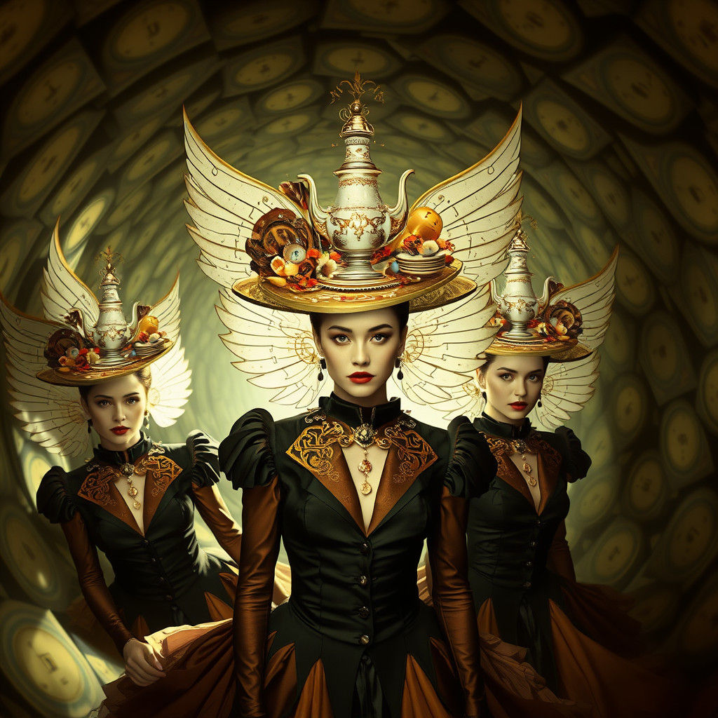 Neo-Victorian Supermodels in Dada-Inspired Elastic Reality