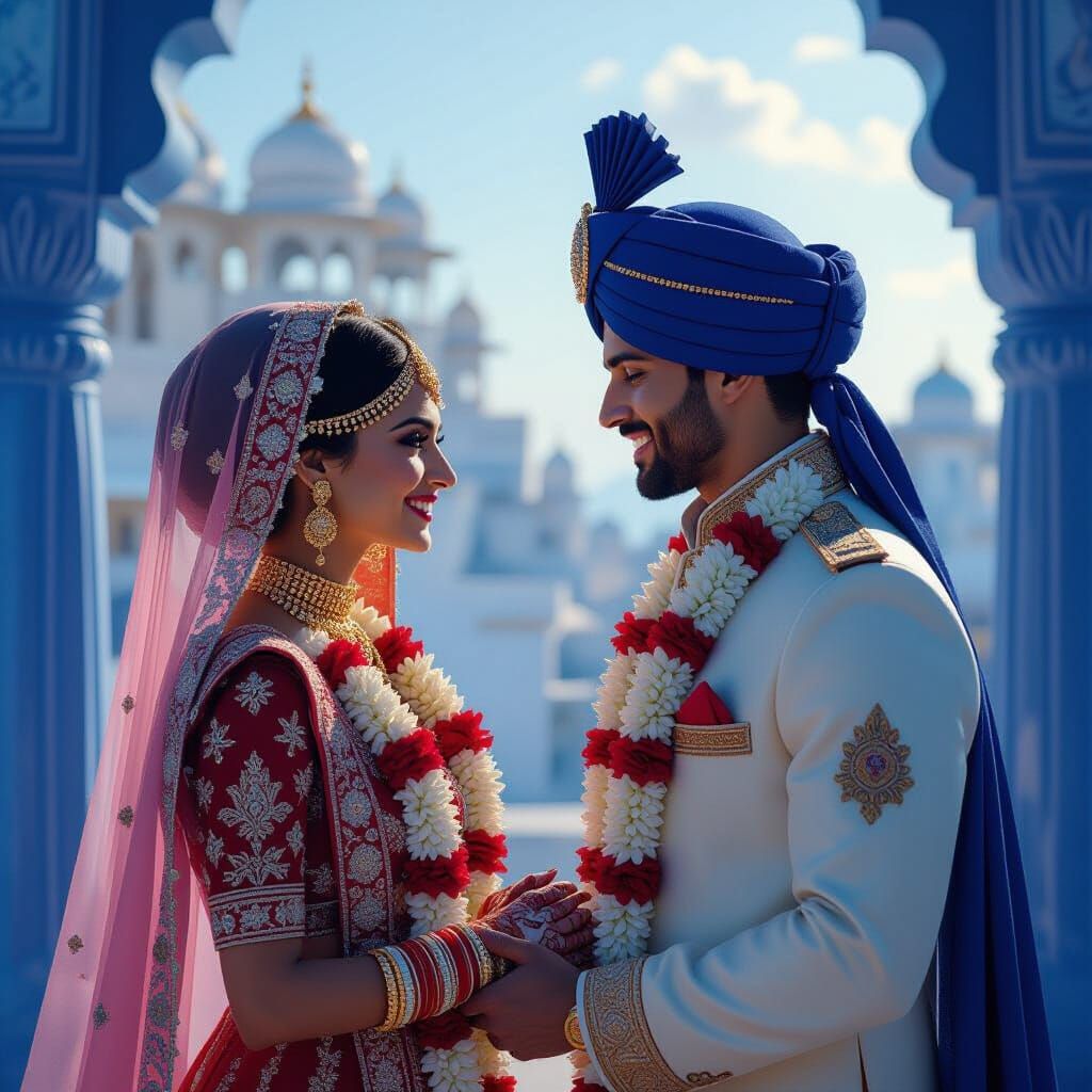 Royal Jodhpur Wedding Venue with Bride and Groom