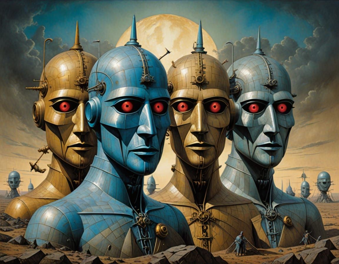 Steampunk Art of Pink Floyd's Division Bell