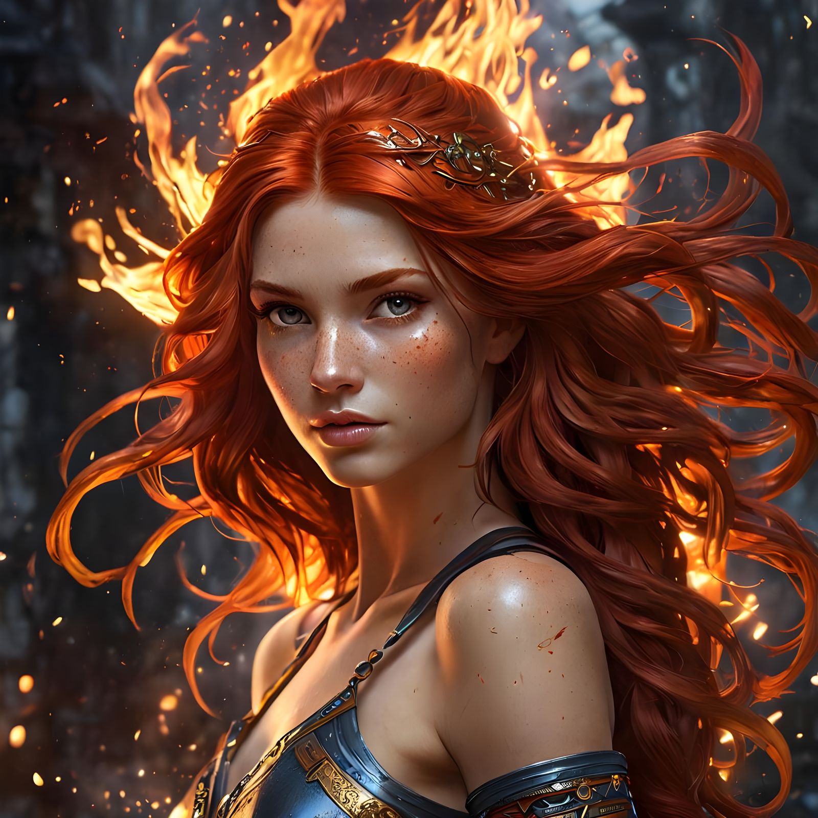 Majestic Fire Goddess
