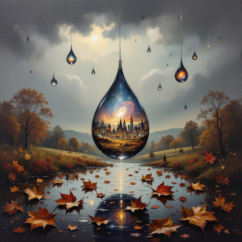 Autumn Rain: Miniature Worlds in Each Drop