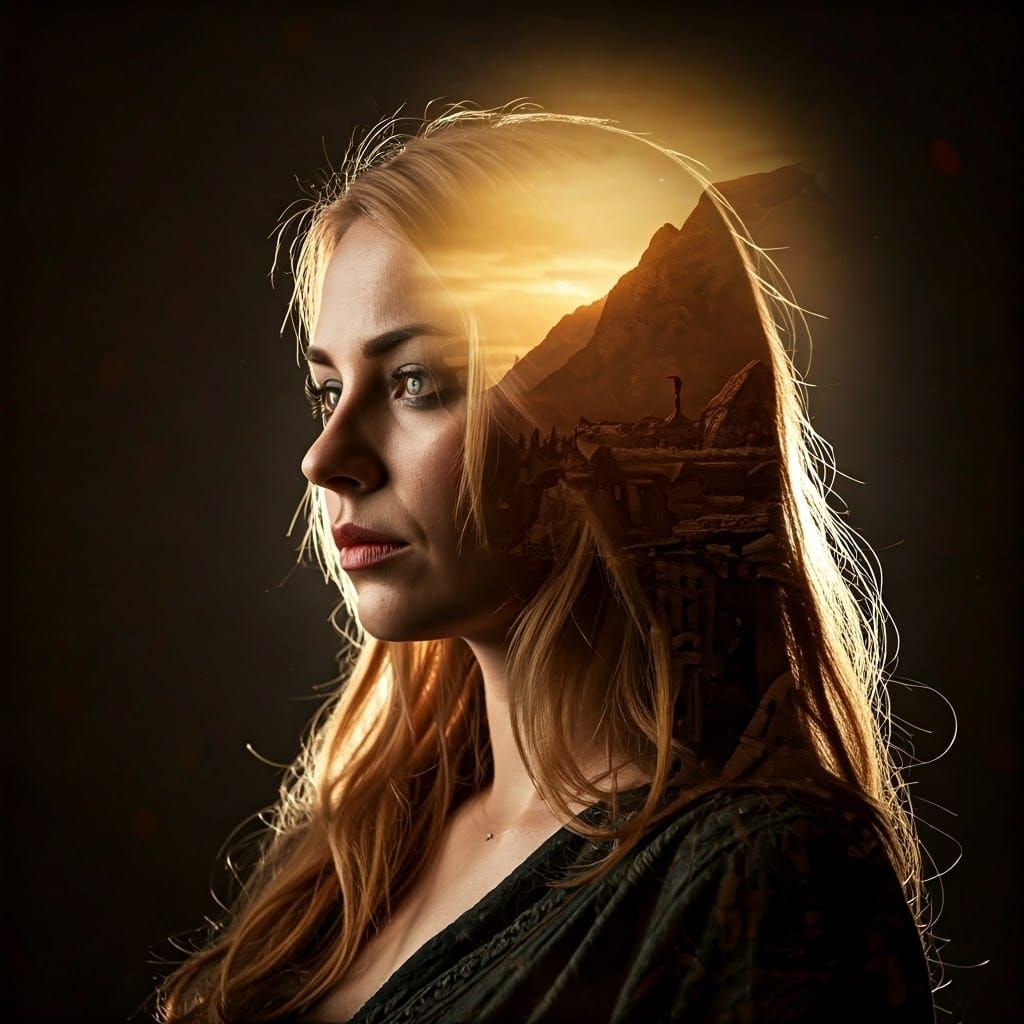 Double Exposure Silhouette