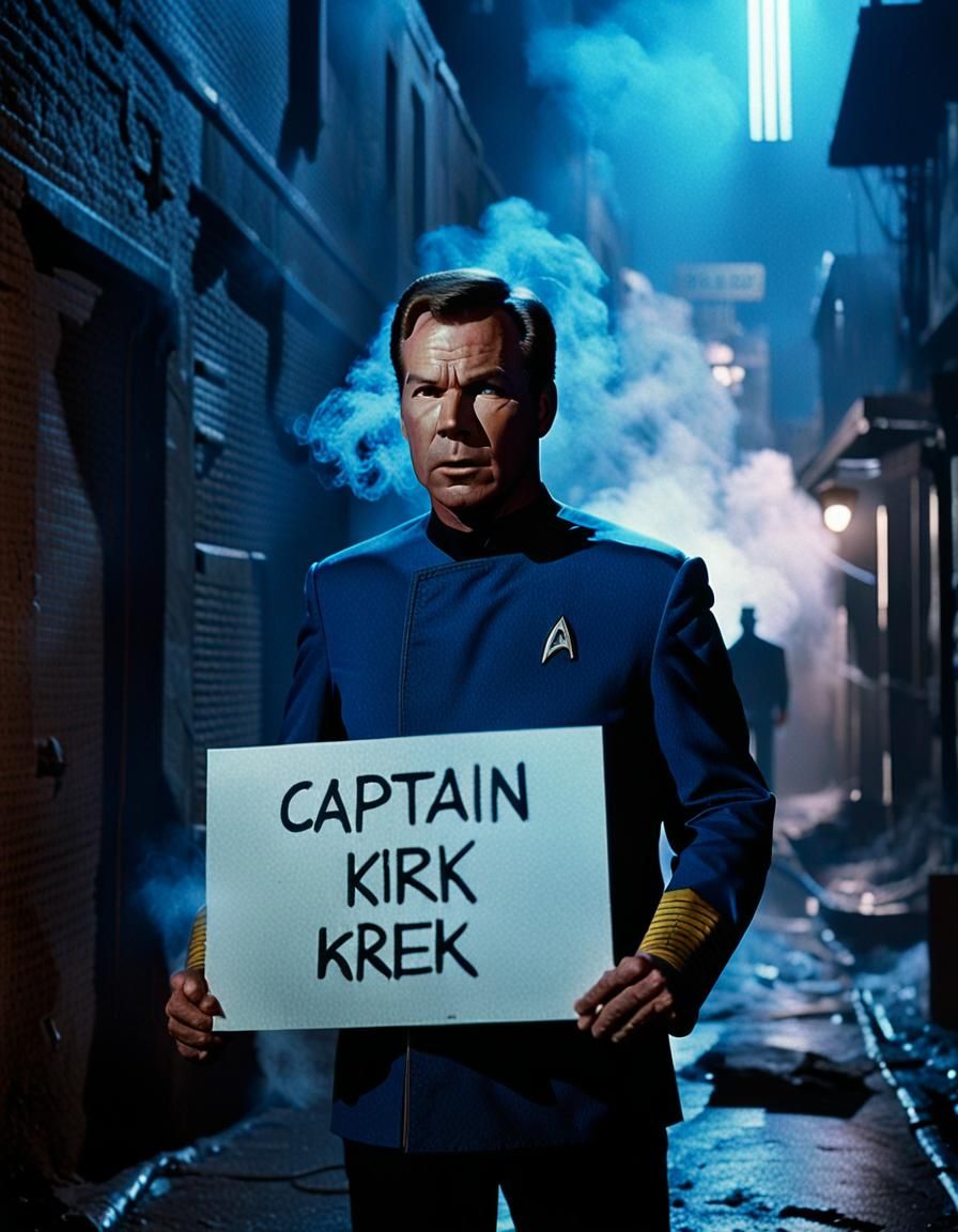 Limo driver at a space port waiting for Captain Kirk or is i...