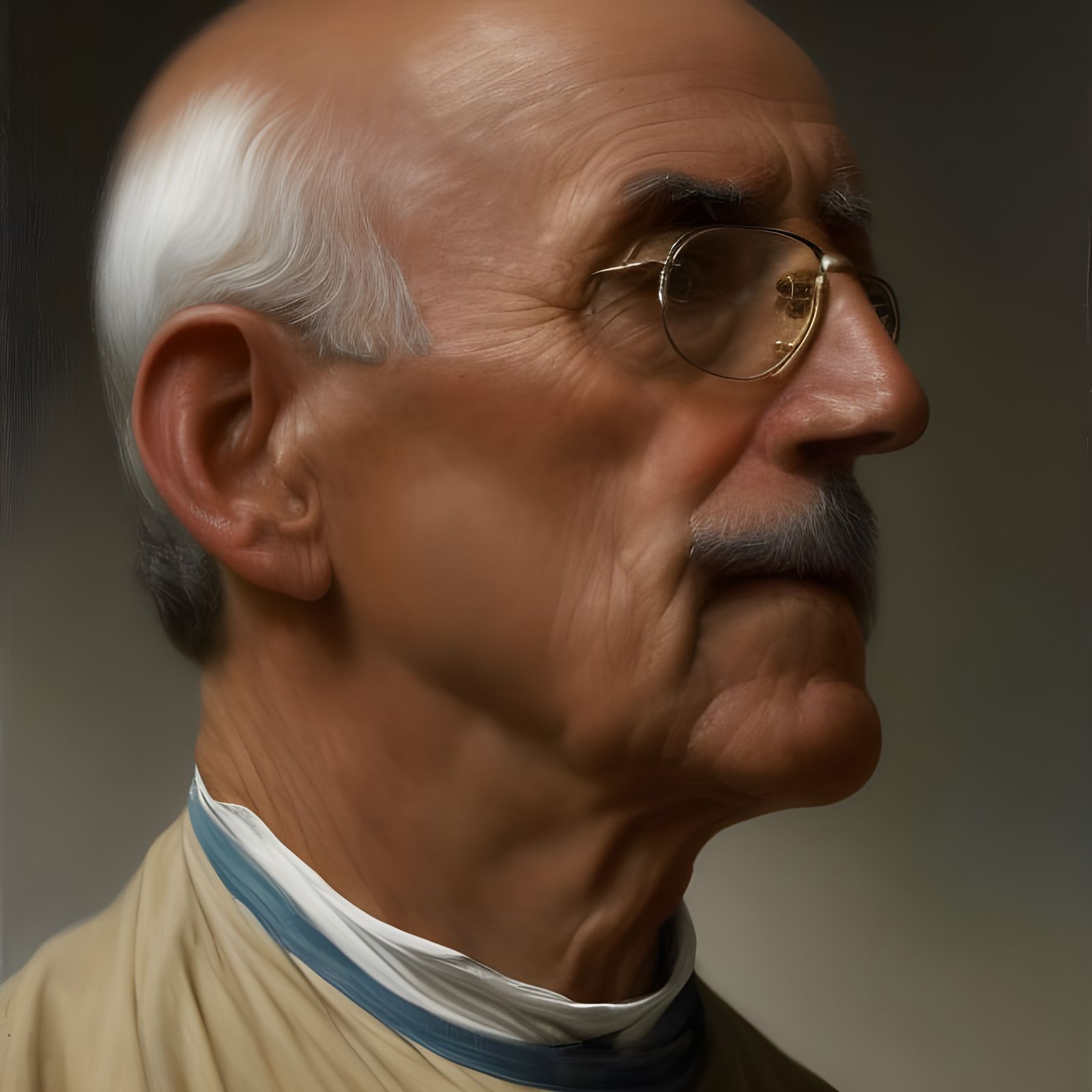 Surplice-Clad Gentleman in Academic Style