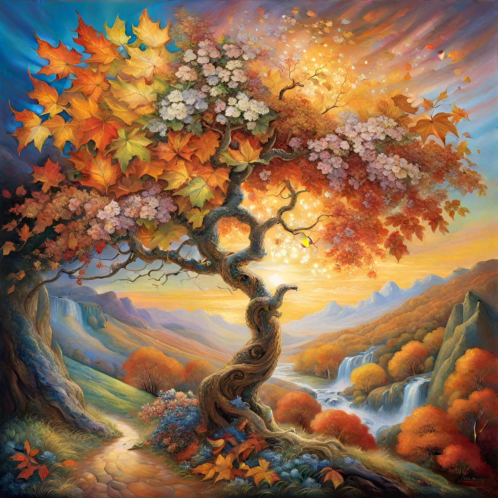 Changing Seasons: Diamond Painting of Tree in Bloom