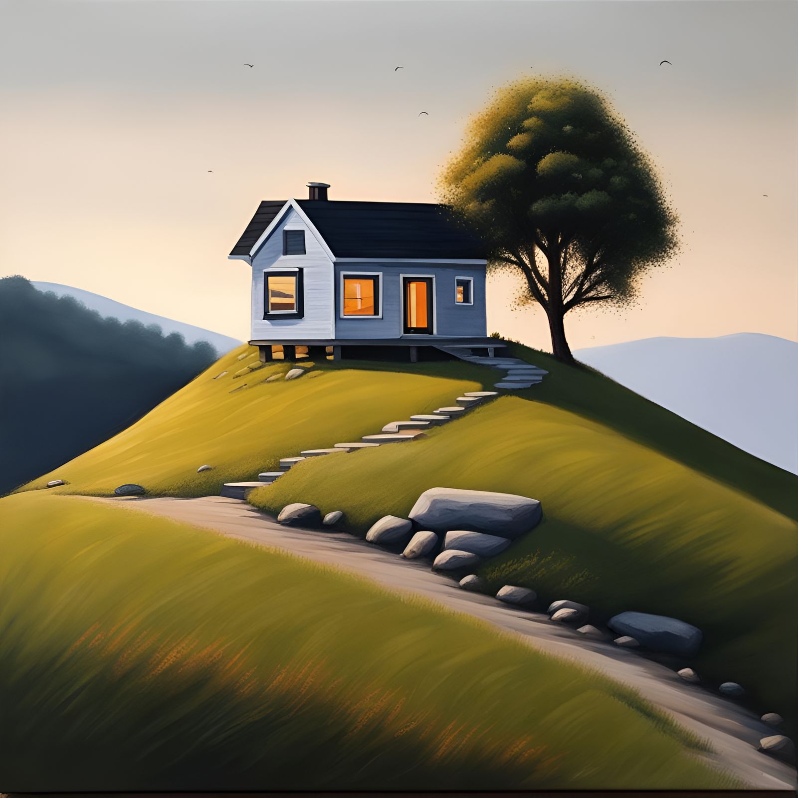 A Tiny Simple House on Top of the World