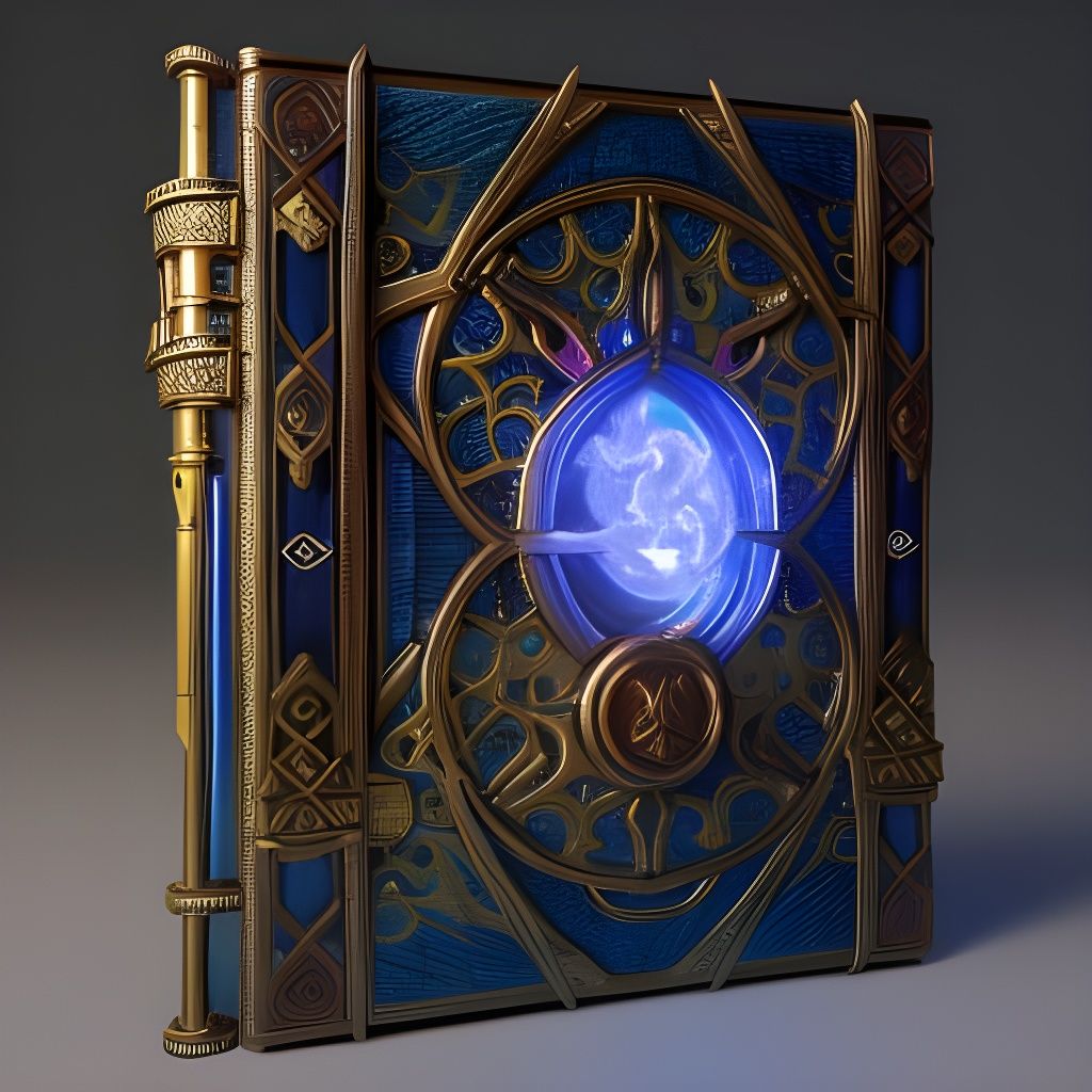 Hyperdetailed 3D Render of a Fantasy Magic Book