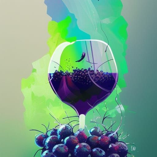 Layered Fruit Juice in Crystal Prism Glass