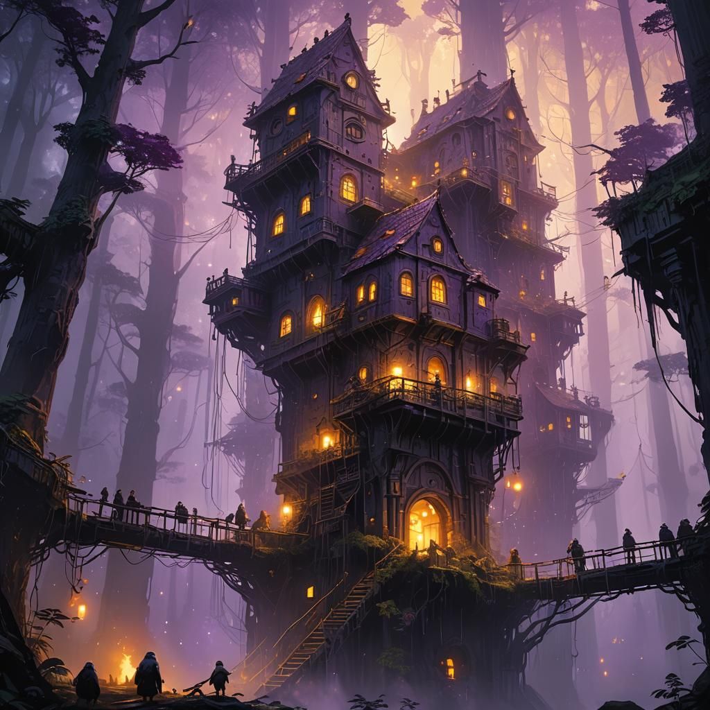 Porgs Building a Colony in Mystical Forest