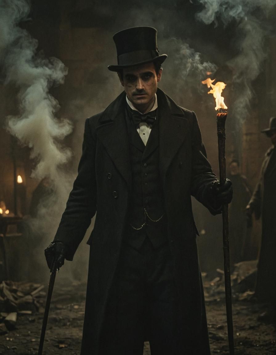 Penguin in Neo-Noir Film Still