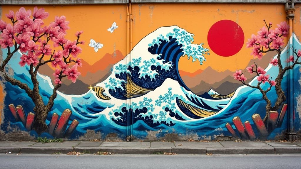 Graffiti Mural: INQ Mobile Meets Japanese Street Art