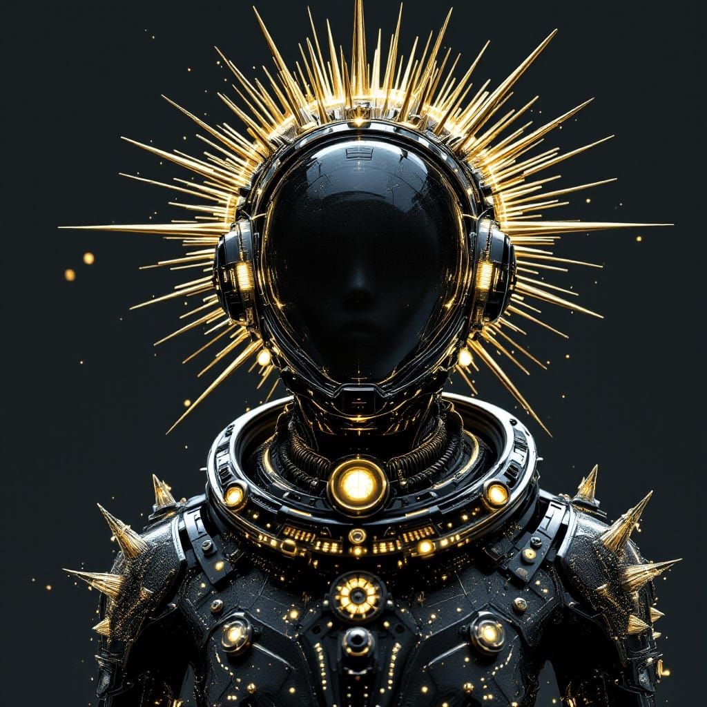 Gothic Baroque Space Priest Radiates Cyberpunk Glory