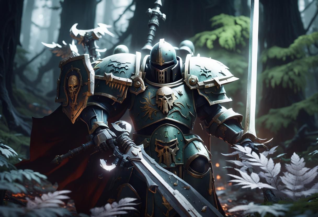 Questoris Knight Marches Through Dark Forest