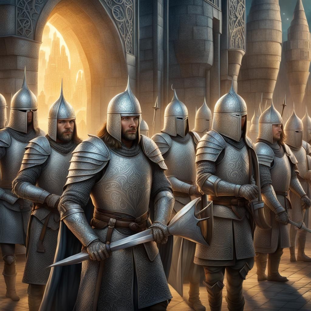 Gondor Soldiers Prepare for Battle in Minas Tirith