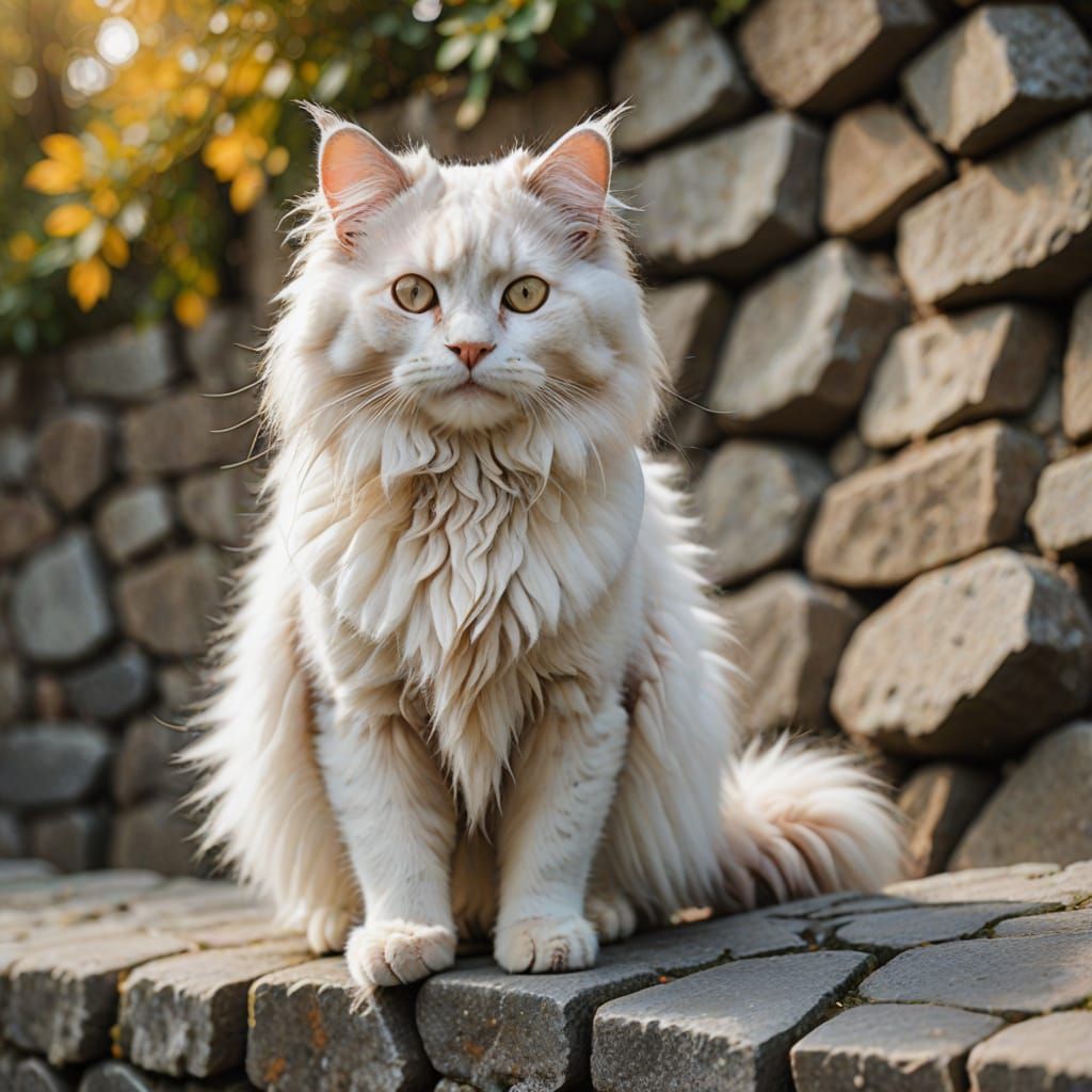 Stunning Angora Cat Captured in Film-Like Portrait Photograp...