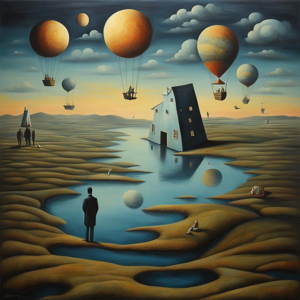 Surreal Evening Dreamscape: A Visual Poem