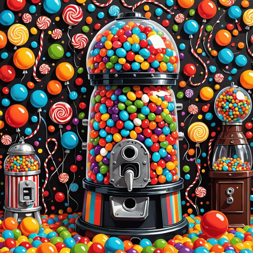 Candy Fantasy: Gumball Machine and Sweet Treats