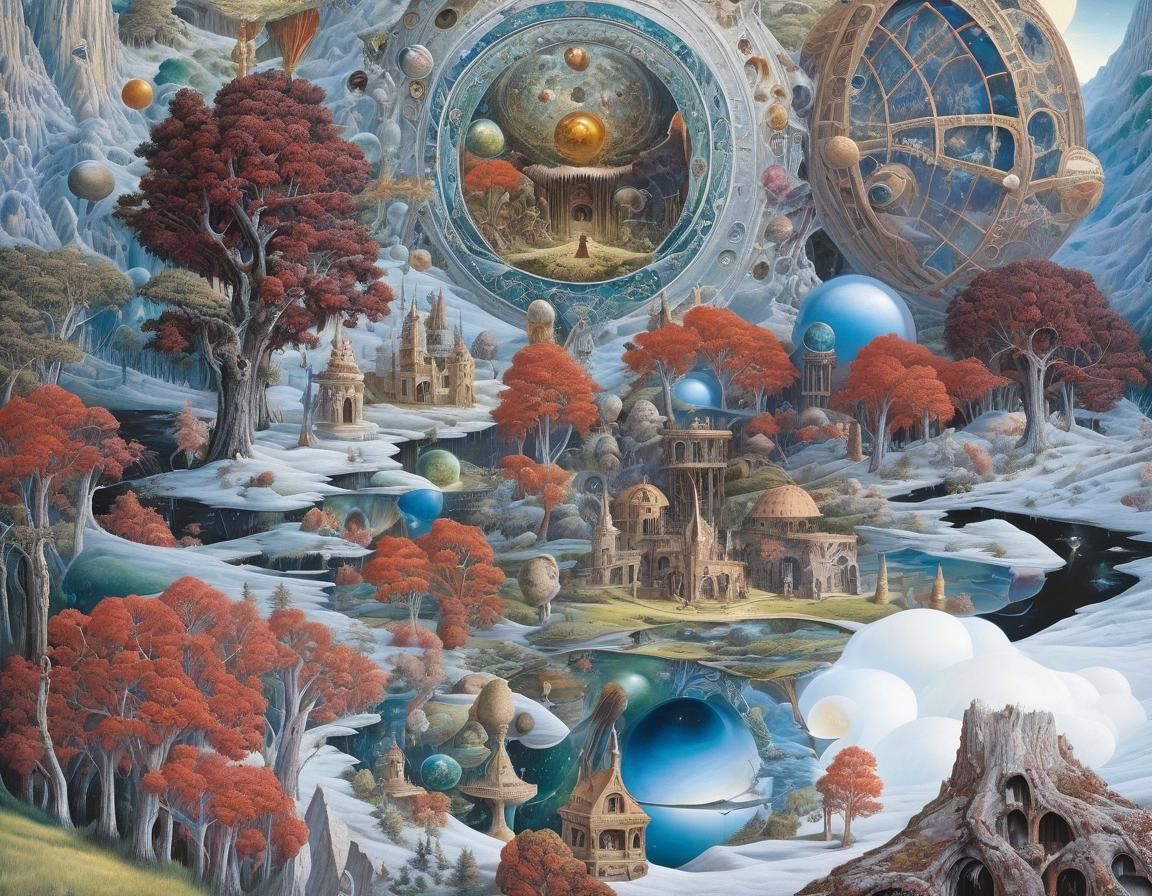 Intricate Fantasy Scene Inspired by Otto Rapp
