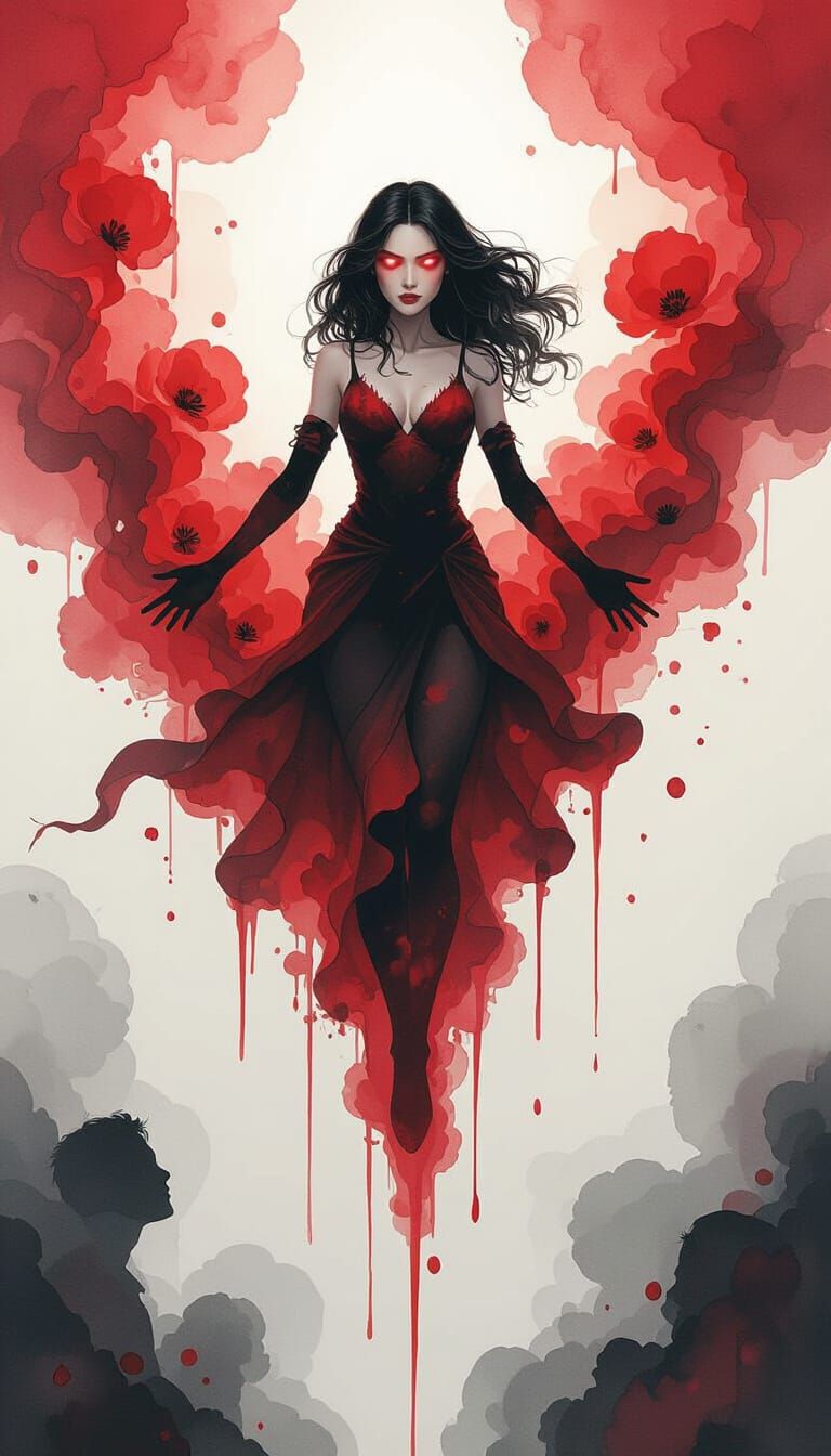 Scarlett Witch Watercolor Magic