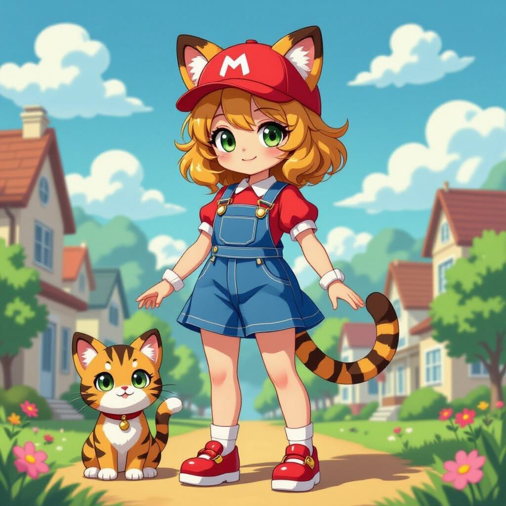 Anime-Style Super Tiga-chan in Nintendo Land