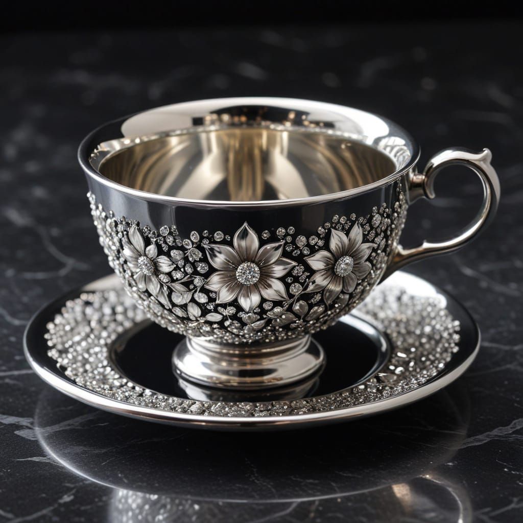Chrome teacup
