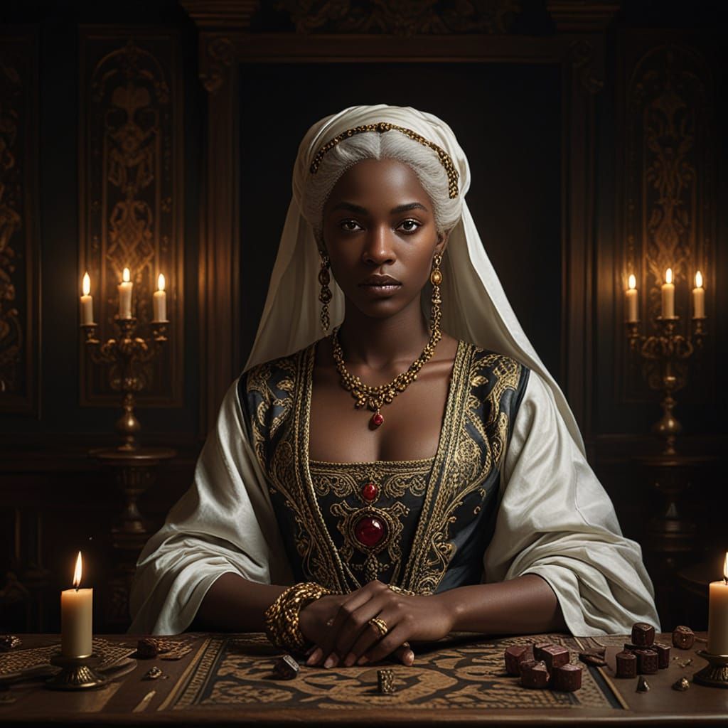 The Goddess of Fate and Chance in a Medieval Gaming House