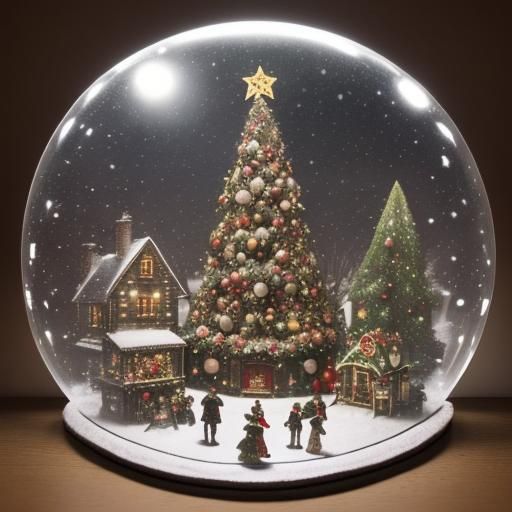 Victorian Toy Shop Christmas Snowglobe Scene