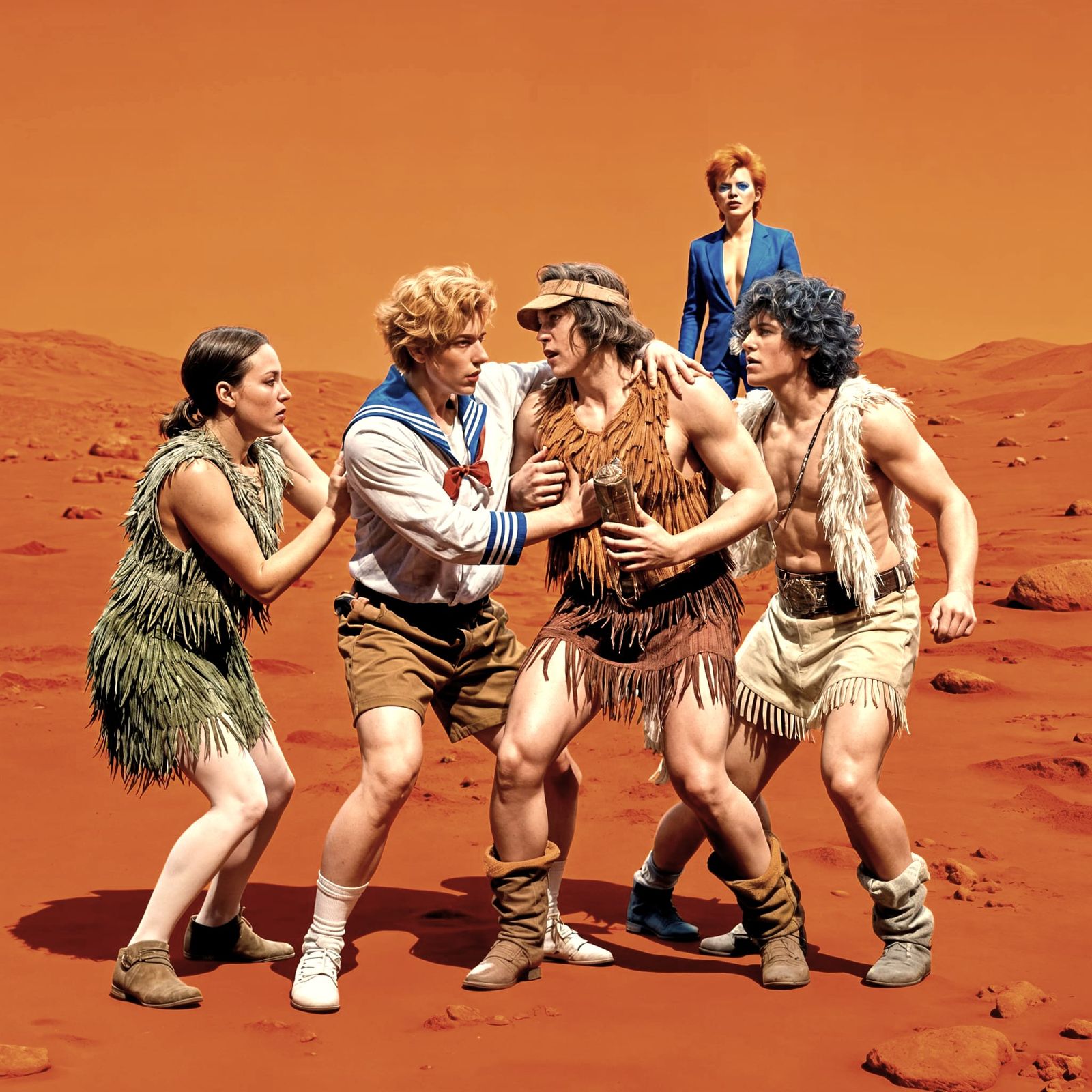 David Bowie on Mars in Photorealistic Style