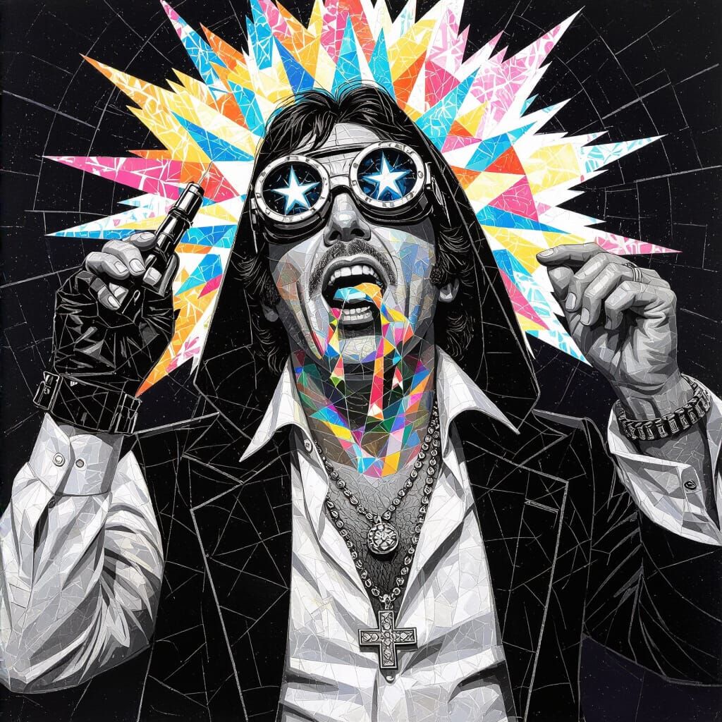 Surreal Occult Collage with Cosmic Coyotes and Quantum Vorte...