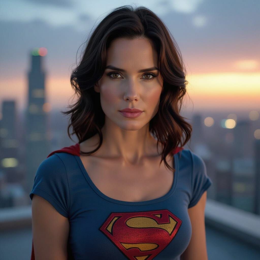 Dramatic film still.Sandra Bullock as Lois Lane wearing a ha...