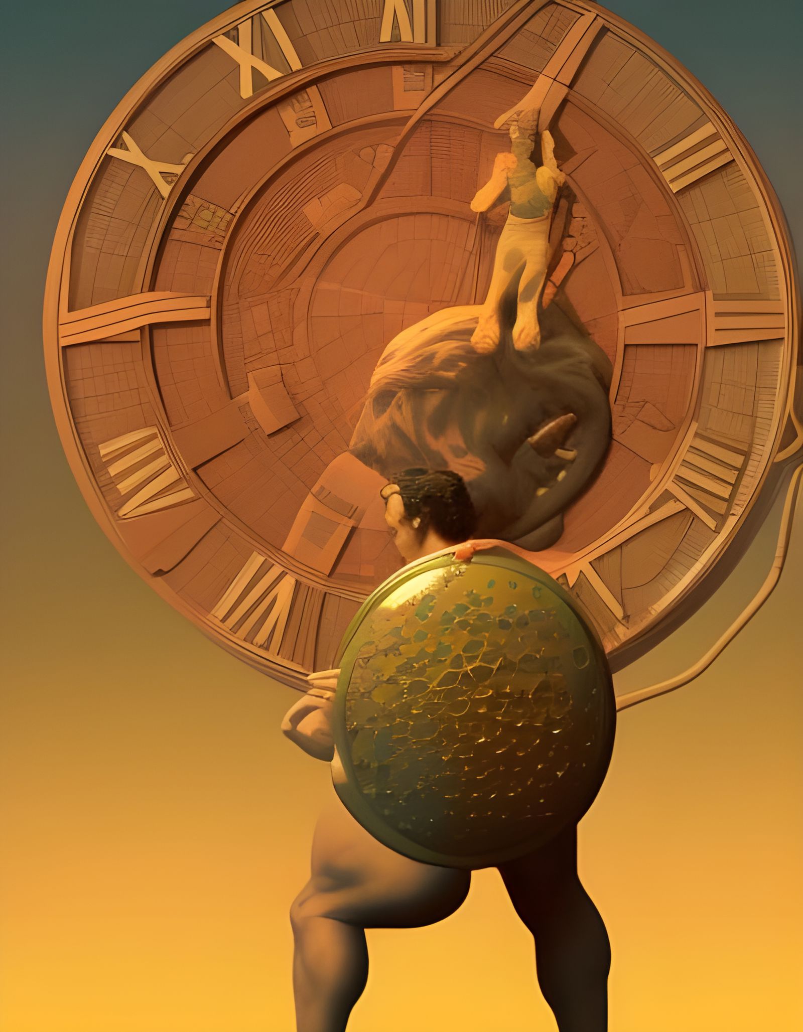 Leo Zodiac Warrior in Academic Art Style