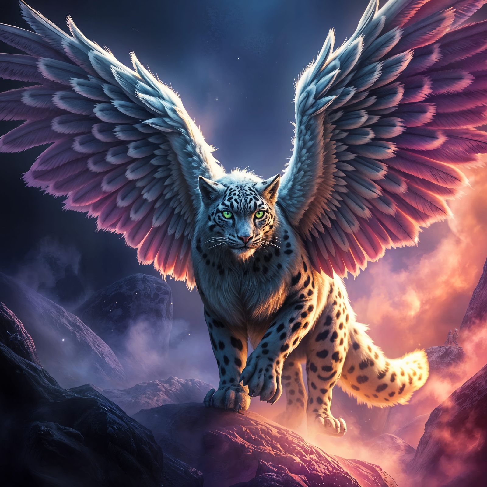 Ethereal Dark Fantasy Gryphon Unveiled in Hyper Realistic Ma...