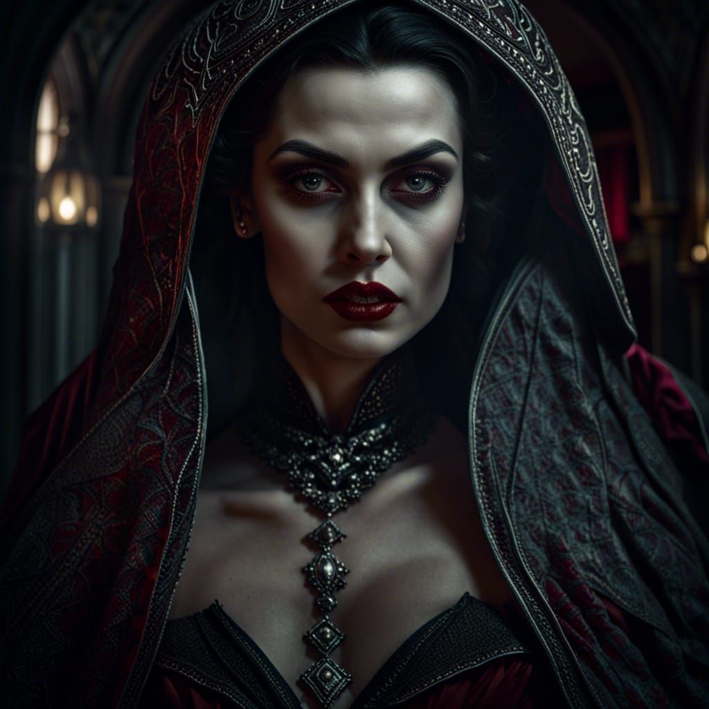 The beautiful dracula woman