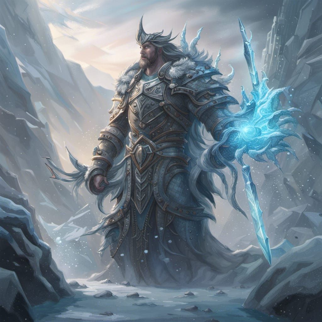 Icy Kingdom in Blizzard: Hyperrealistic Concept Art