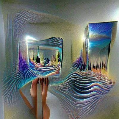 Abstract Mirrored Landscape in Alternate Dimension