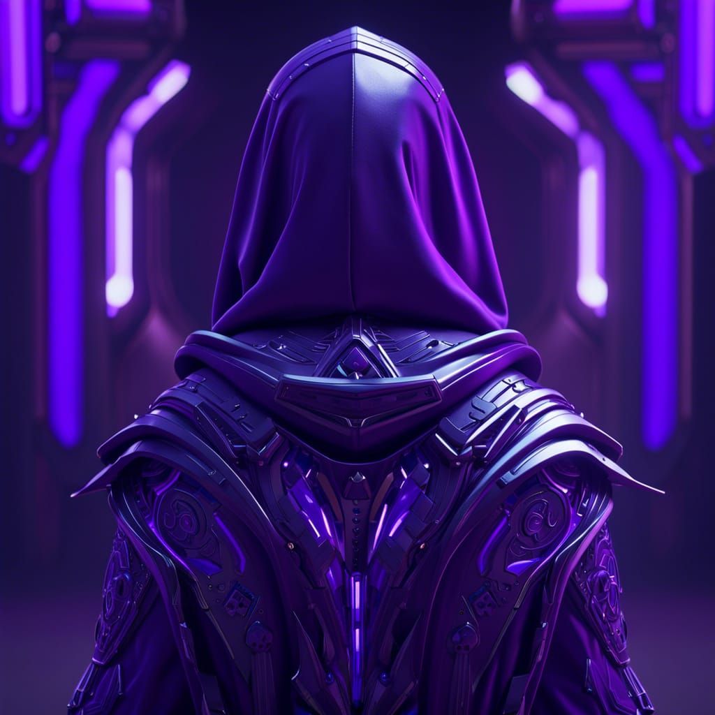 Epic Sci-Fi Figure in Hooded Robe
