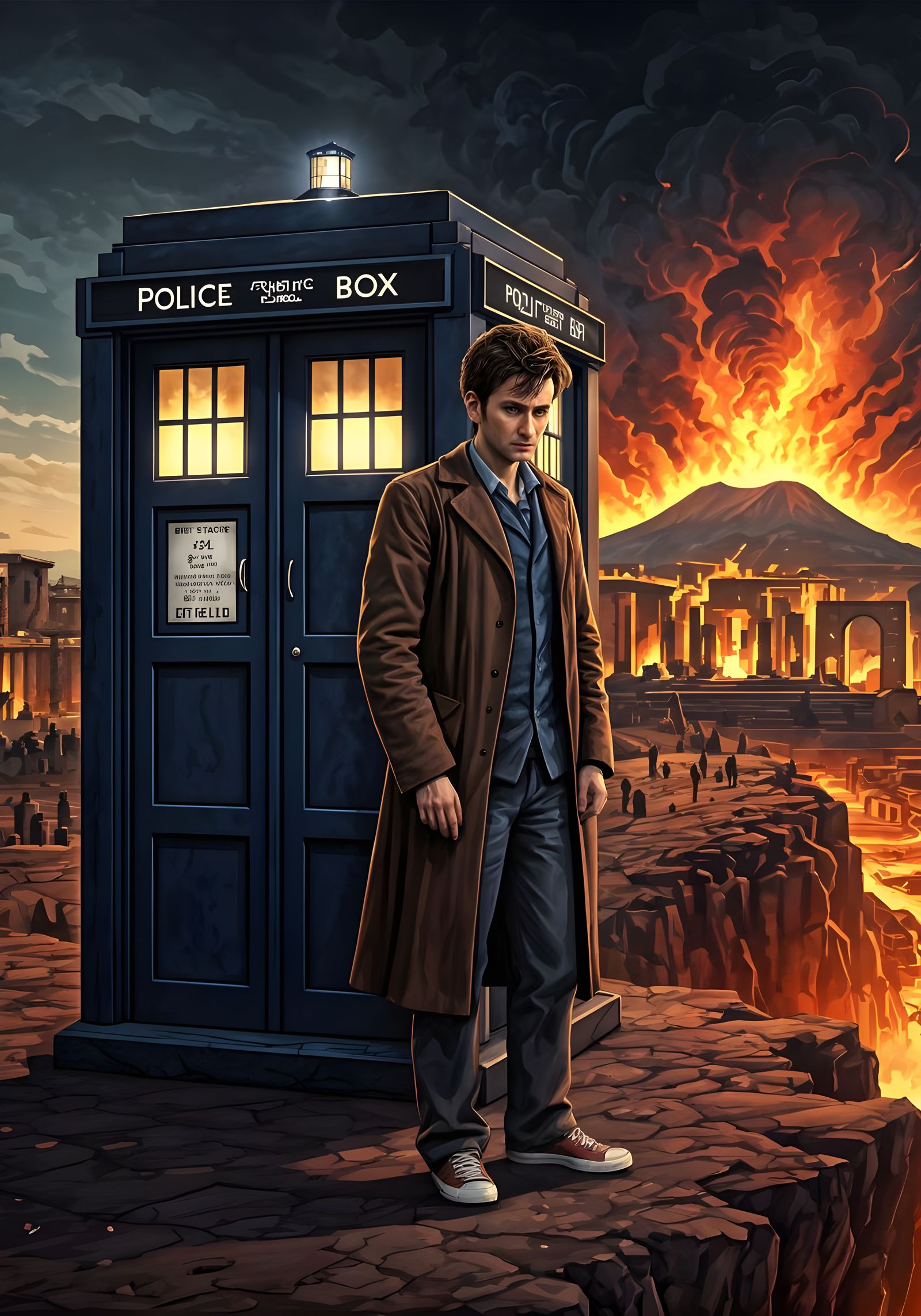 Doctor Who's Sad Farewell to Pompeii: Hyperrealistic Digital...
