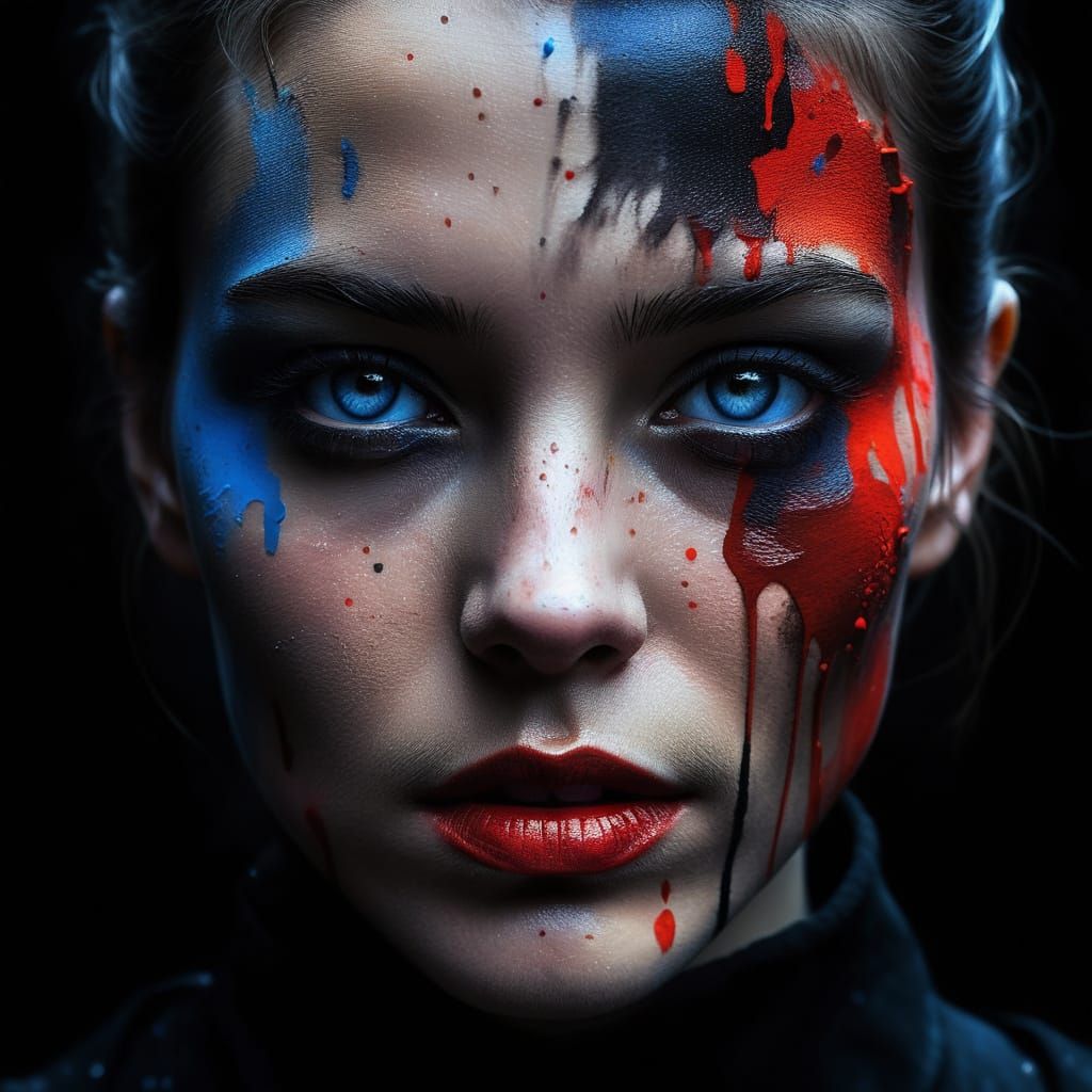 Moody Portrait in Digital Art with Realistic Skin Tones and ...