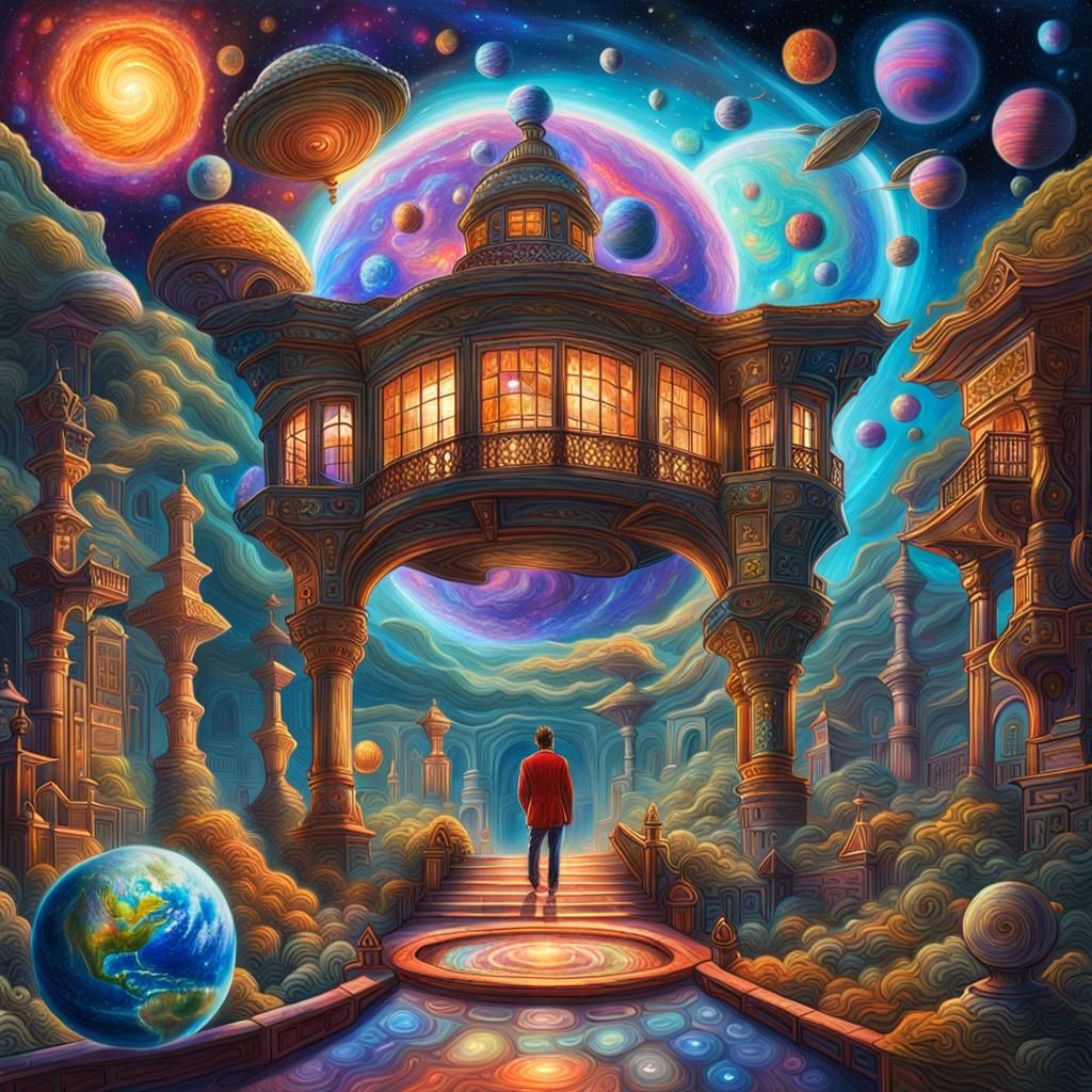 A world inspired by cluedo 8k resolution holographic astral ...