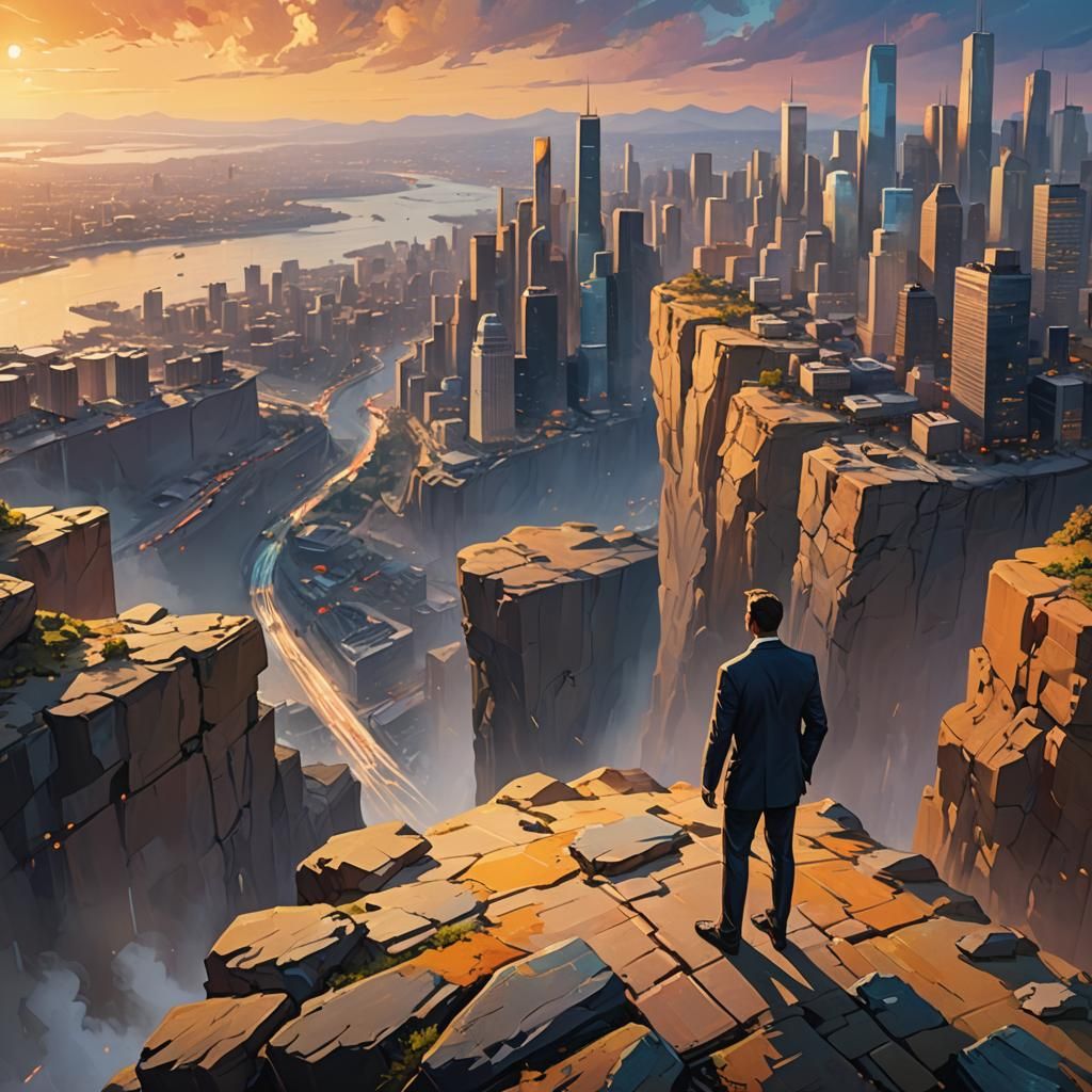 Business Executive's Calculated Risk: Concept Art