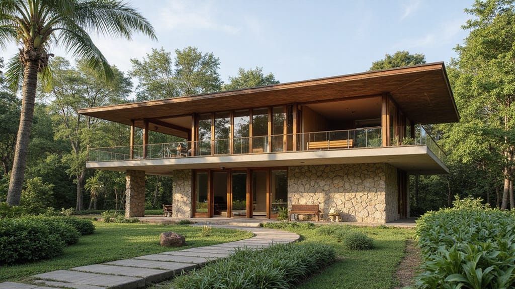 Filipino Heritage Meets Organic Modernism in Wright-Inspired...