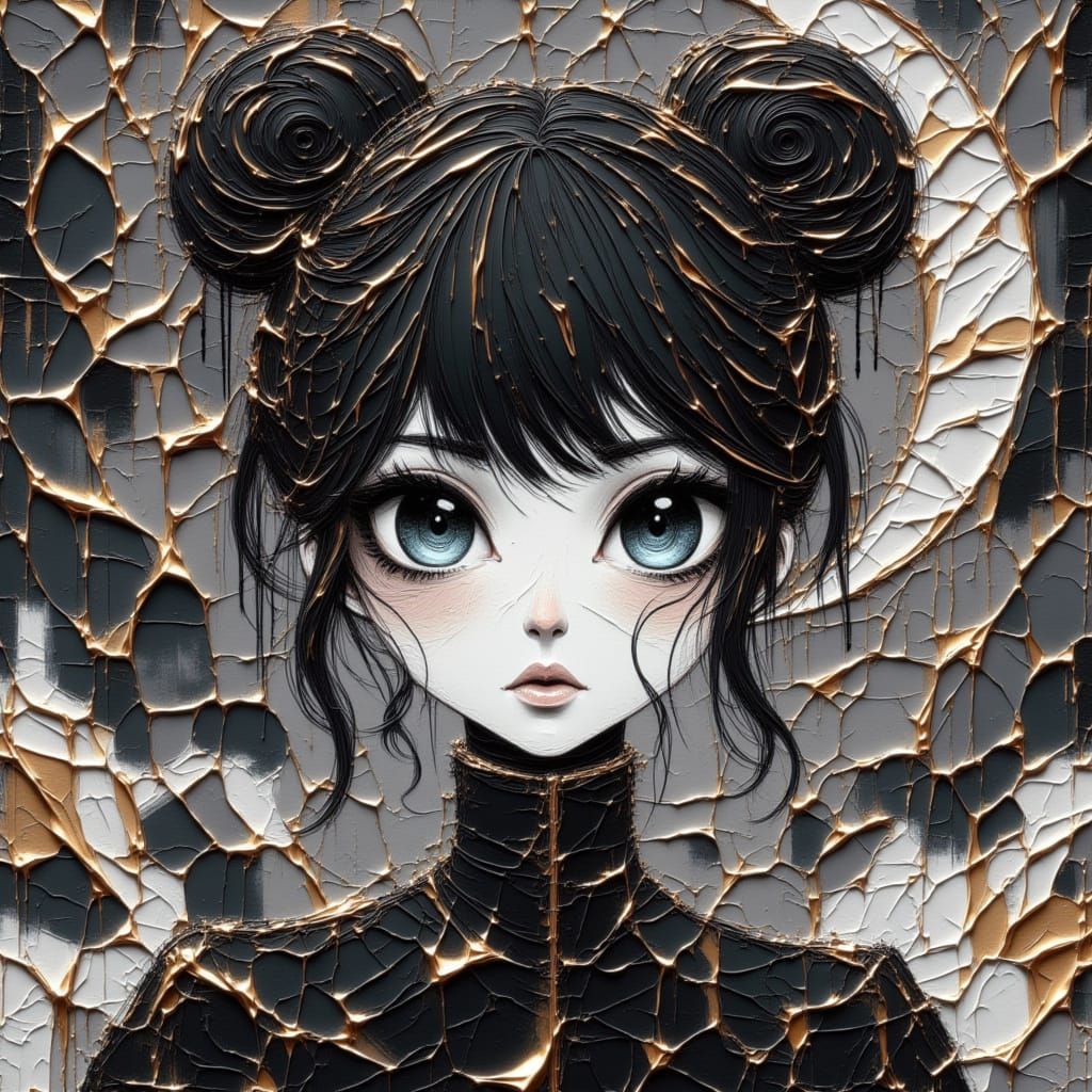 Yandere Martial Artist in 80s Anime Style