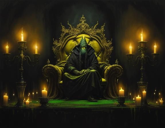 King in Yellow as Impressionist Oil Painting