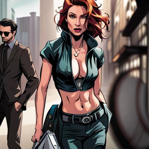 Luminous Black Widow Digital Painting